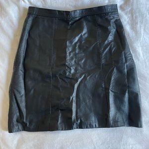 Leather mini skirt size XS Black